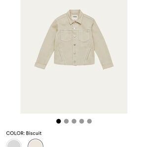 L'AGENCE Janelle Slim Crop Jean Jacket - S - Ballet Pink